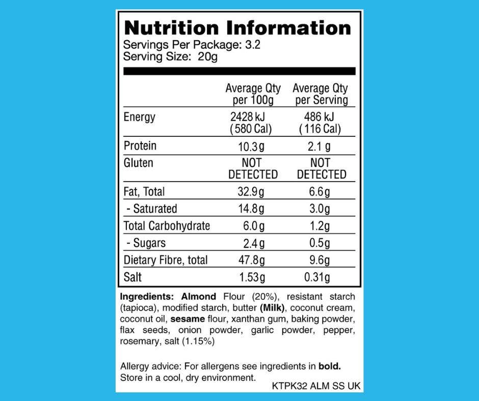 The Coconut Kitchen - Vente Biscuit salé - Craquelins aux amandes céto - Sel de mer2