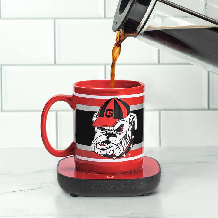 Uncanny Brands Georgia Bulldogs Hairy Dawg 12oz Mug Warmer Set for wholesale by Uncanny Brands