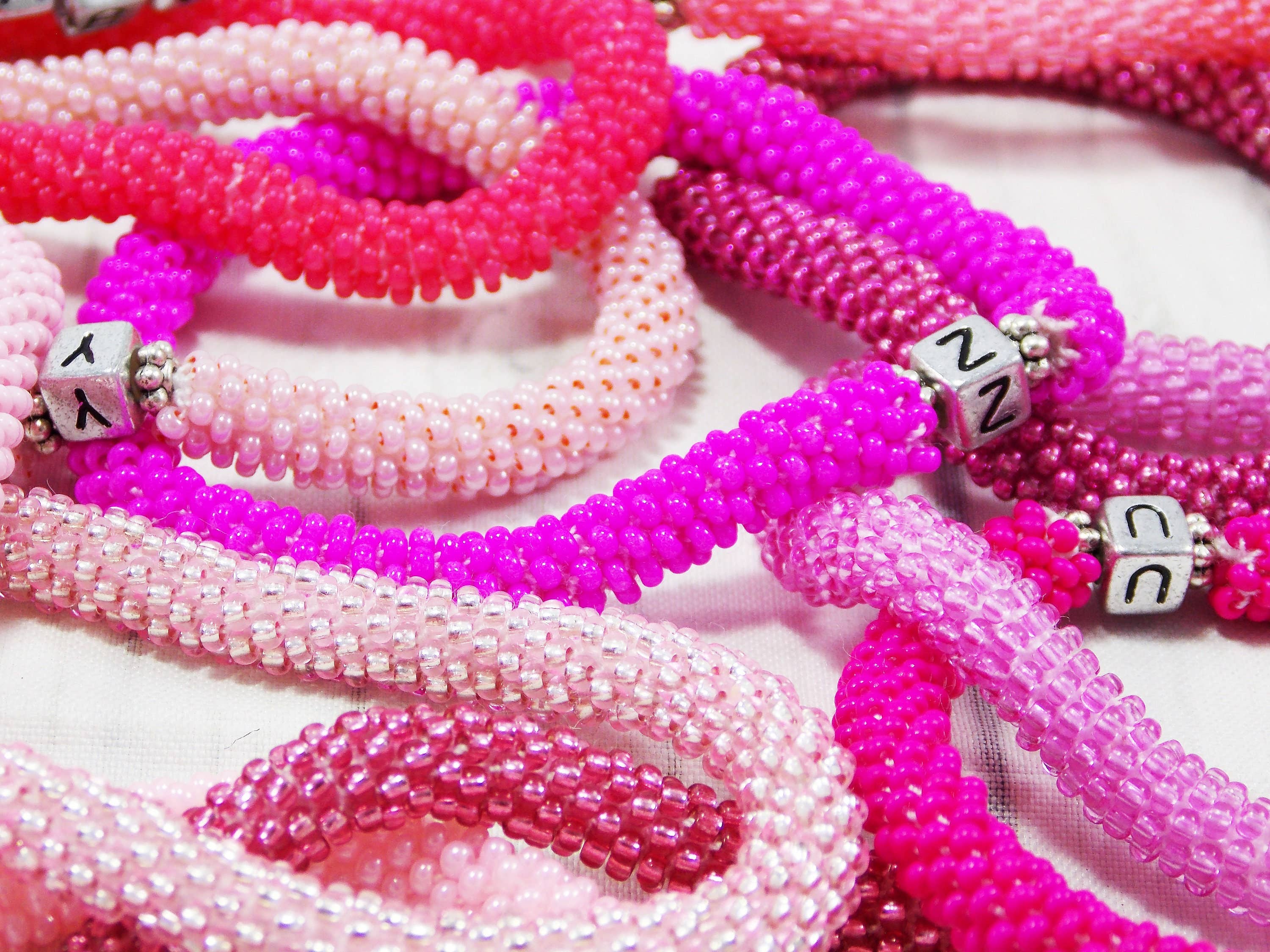 Ninolia – wholesale Beaded bracelet – Custom Word Beaded Bracelet Pink Boho Stack Personalized Jewelry Mama Mom Wifey Mother’s Day Gift for Women or Teen Girls. Choose Your Color6