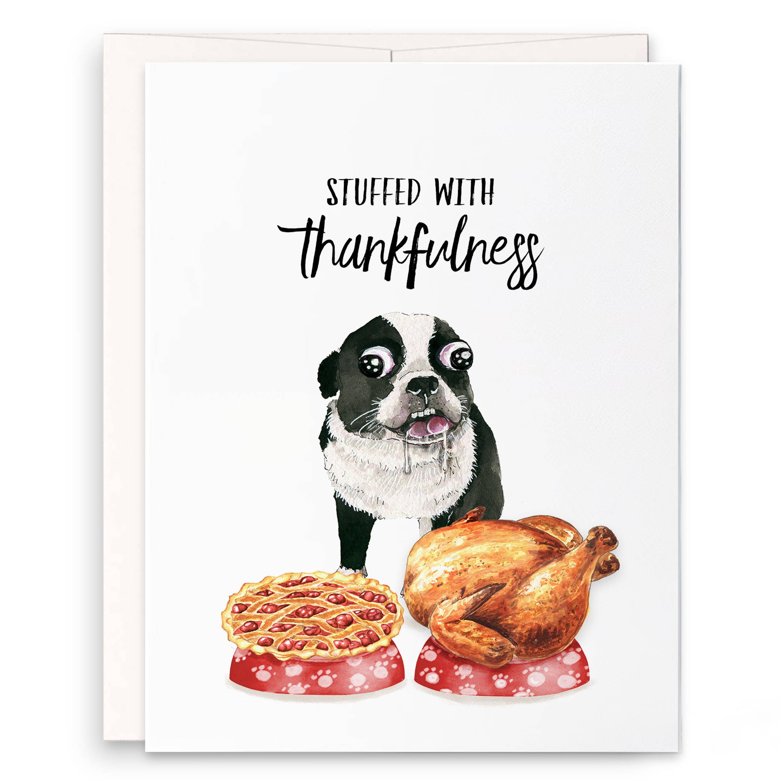 Liyana Studio - Wholesale Thanksgiving Card - Stuffed With Thankfulness - Funny Thanksgiving Card3