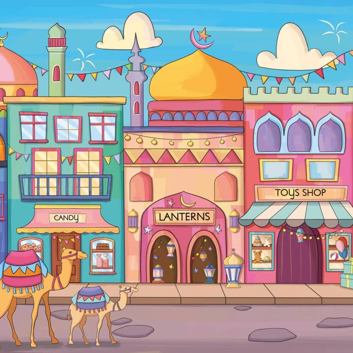 CELEBRATION STREEET | Künstlerin: Nouran El-Ghannam für den Großhandel von Laila Luxury Puzzles