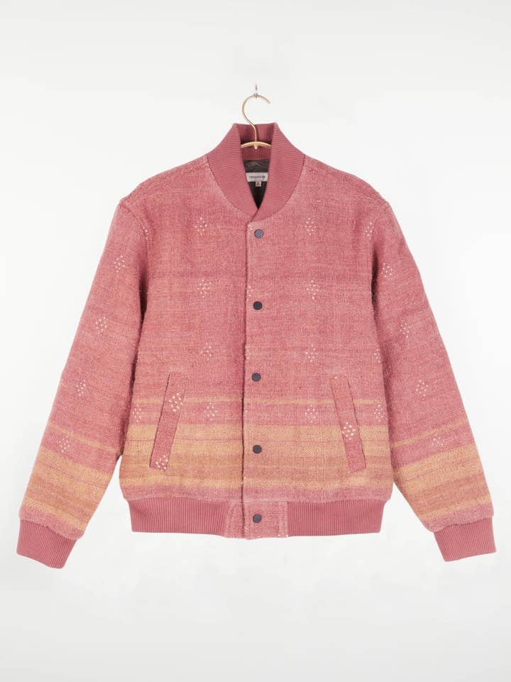 Casaco Universitário Langza Coral por atacado de Umber and Ochre