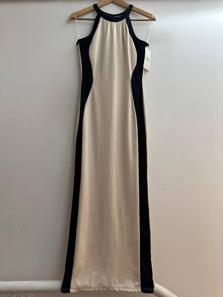 Vestido largo bicolor 9673 para venta al por mayor de LORIANE