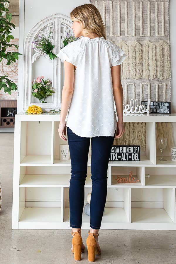 7th Ray - Venta al por mayor Blusa - Mujer - Blusa de Mujer con Lazo y Escote en V T513131