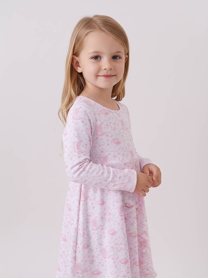 Premium roze laarzen bamboe jurk voor wholesale door Aspen Rain Boutique