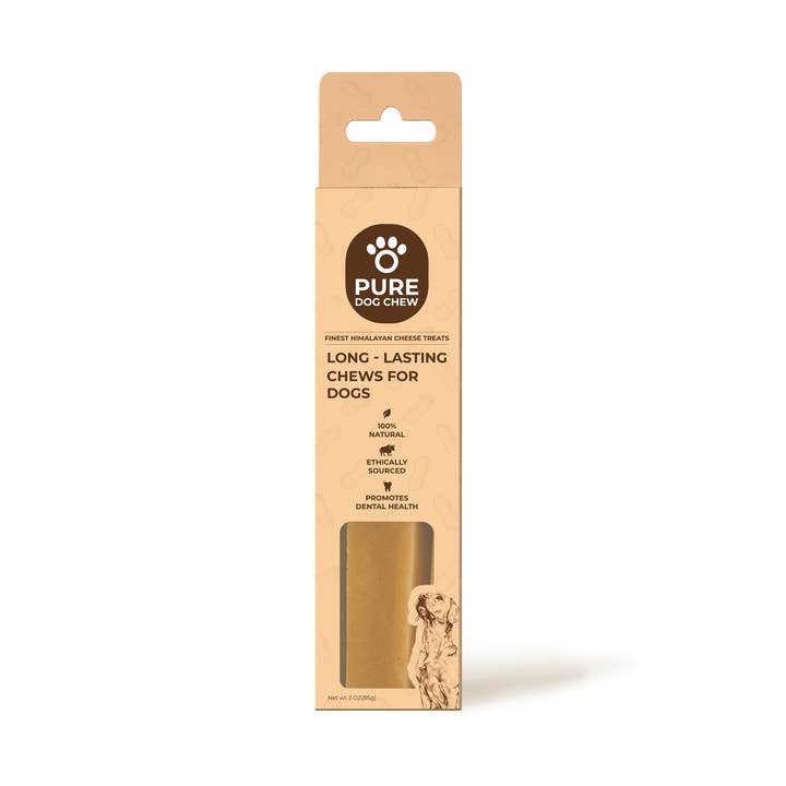 Peanut Butter Yak Cheese Chew - 3oz for wholesale by Pure Dog Chew
