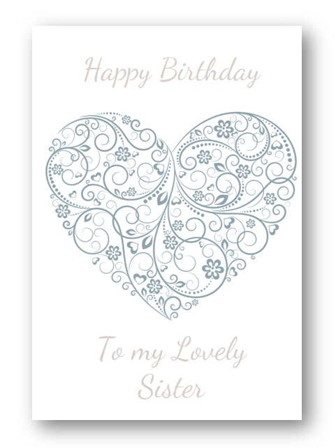 Second Ave Sister Birthday Card For Her Greetings Card for wholesale by Second Ave Gift Company