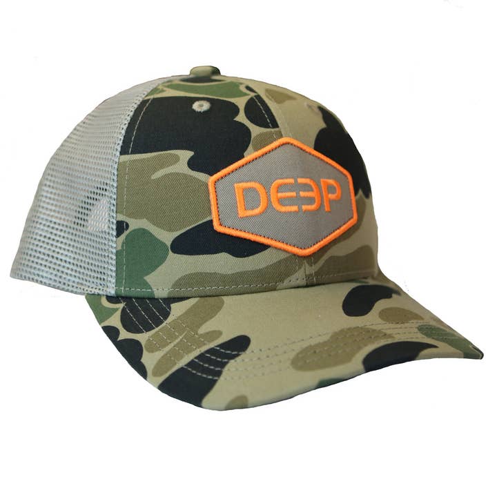 Vintage Camo Trucker for wholesale by DEEP OCEAN APPAREL