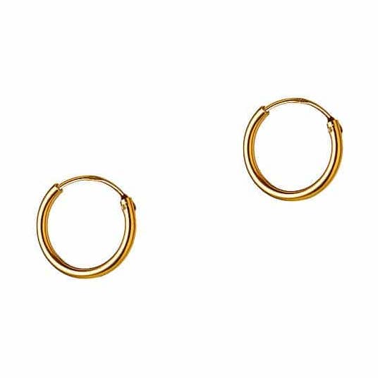 Créoles en métal doré 12 mm pour la vente par Juulry