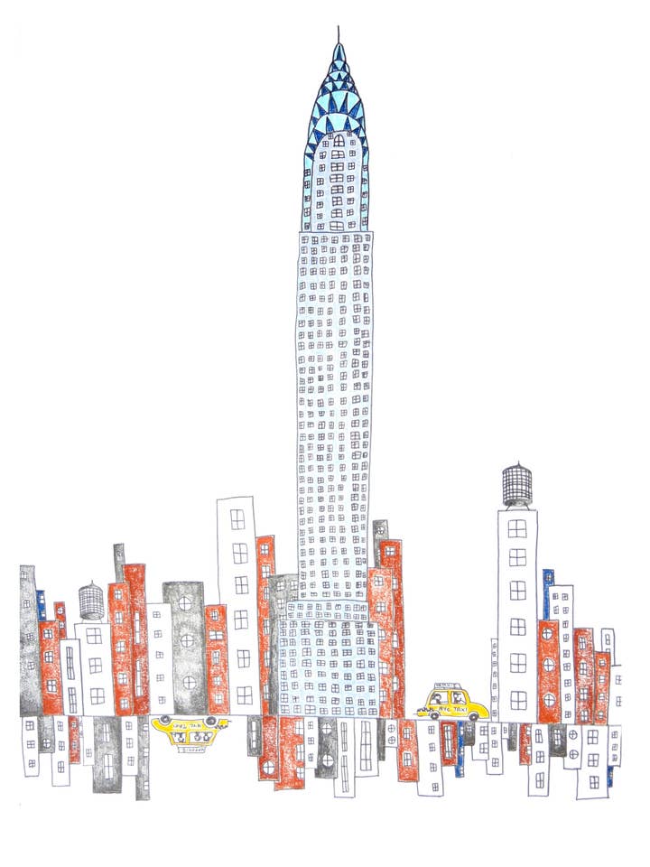 Der Chrysler Building Druck Medium 11" x 14" für den Großhandel von Natchie