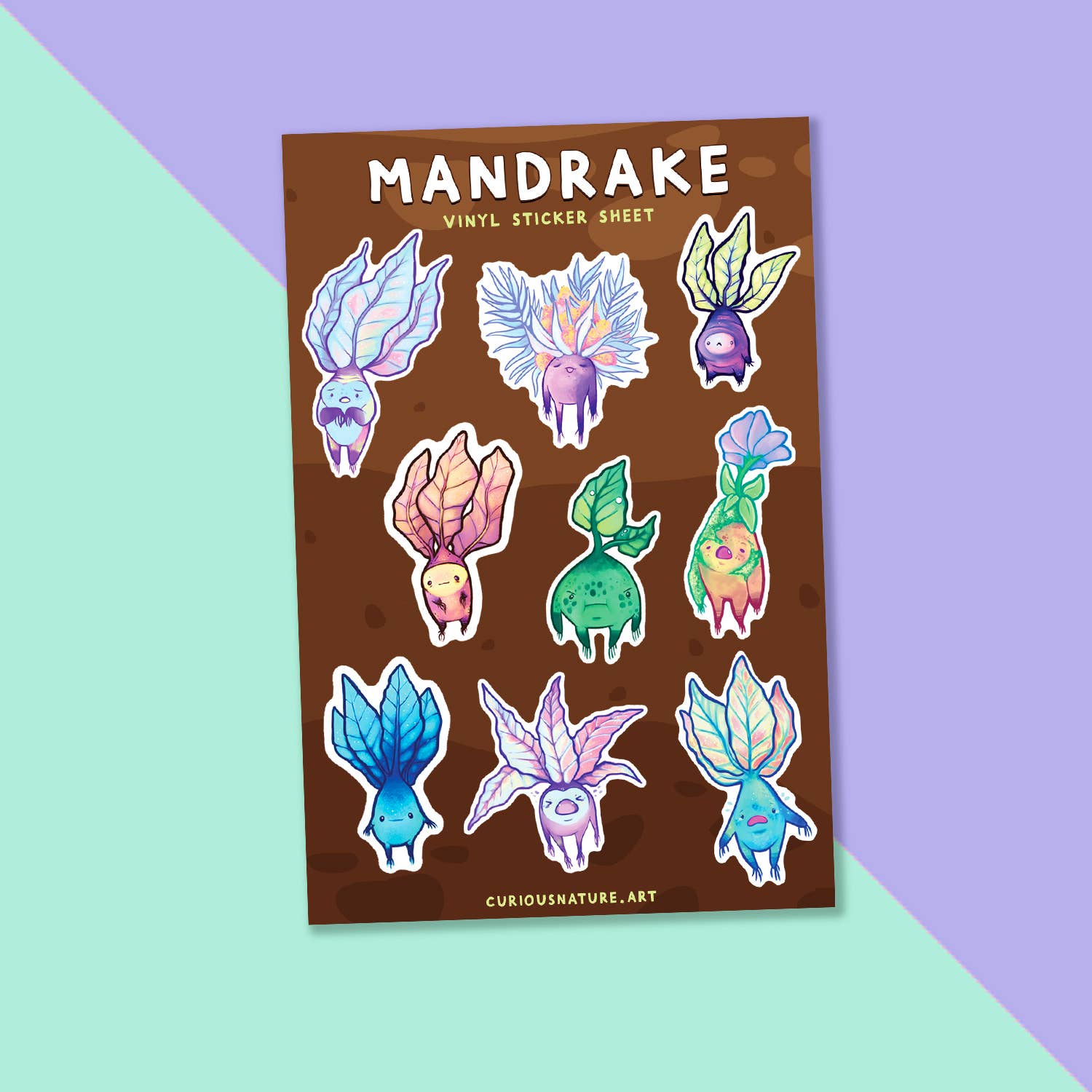 Curious Nature Studio - Wholesale Sticker - Magical Mandrakes • Sticker Sheet