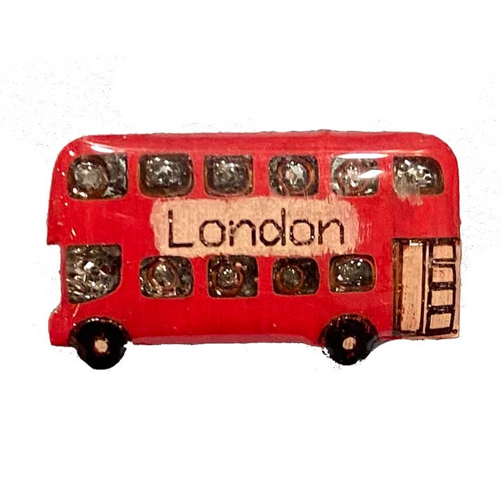London Bus Pin Badge for wholesale by Bekbek Makes