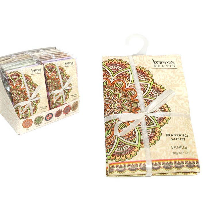 SET OF 2 VANILLA SCENTED SACHETS for wholesale by Aktual / Dekora Import S.A
