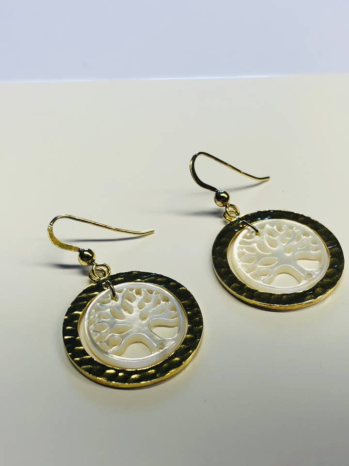 Boucles d'oreilles créoles pentagonales Dourado Argent 925 pour la vente par DEMARCA