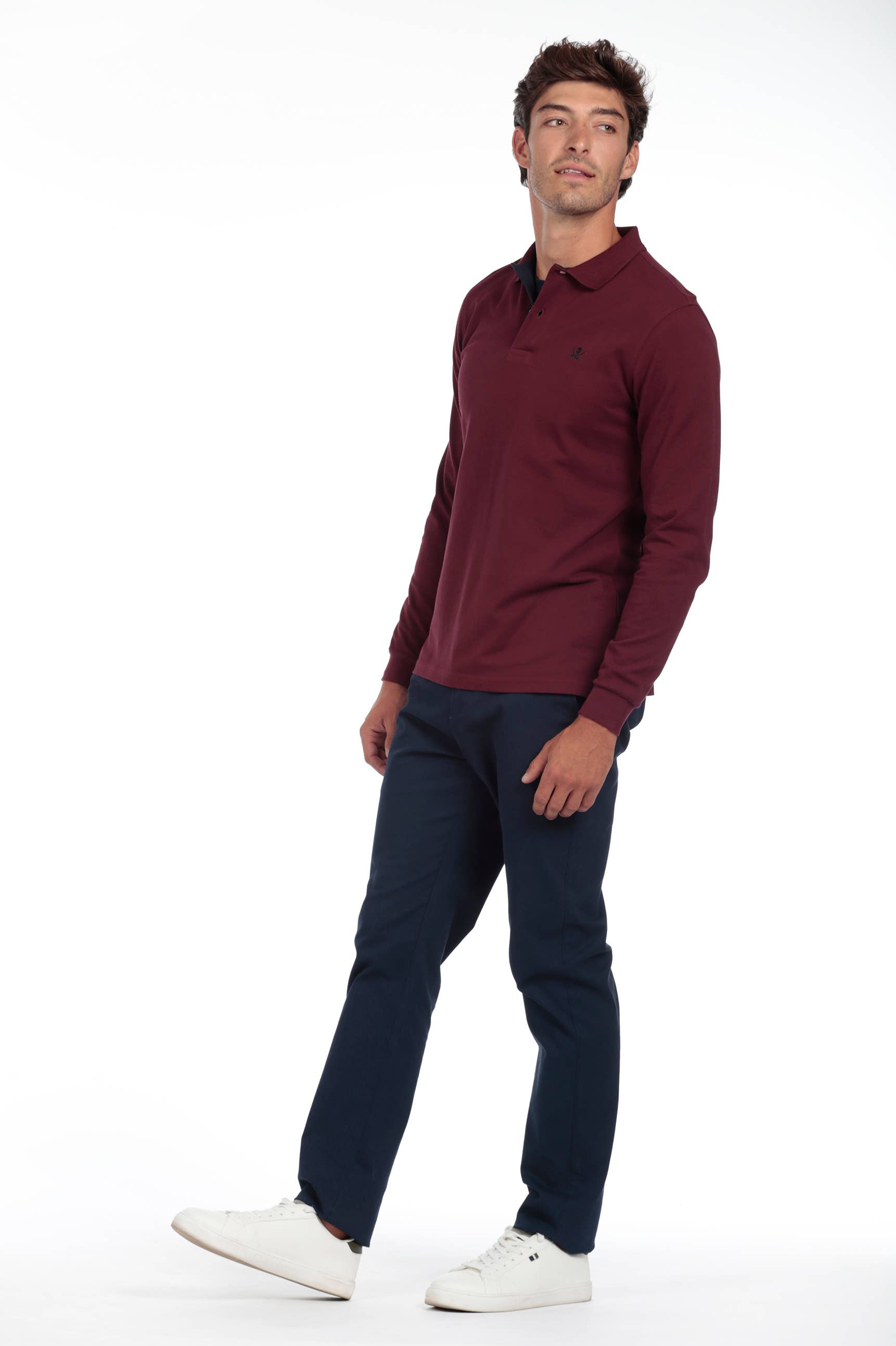 The Time of Bocha - Wholesale Polo - Men's - Men's Basic Polo The Time Of Bocha QI1PPOLO-BURGUNDY3