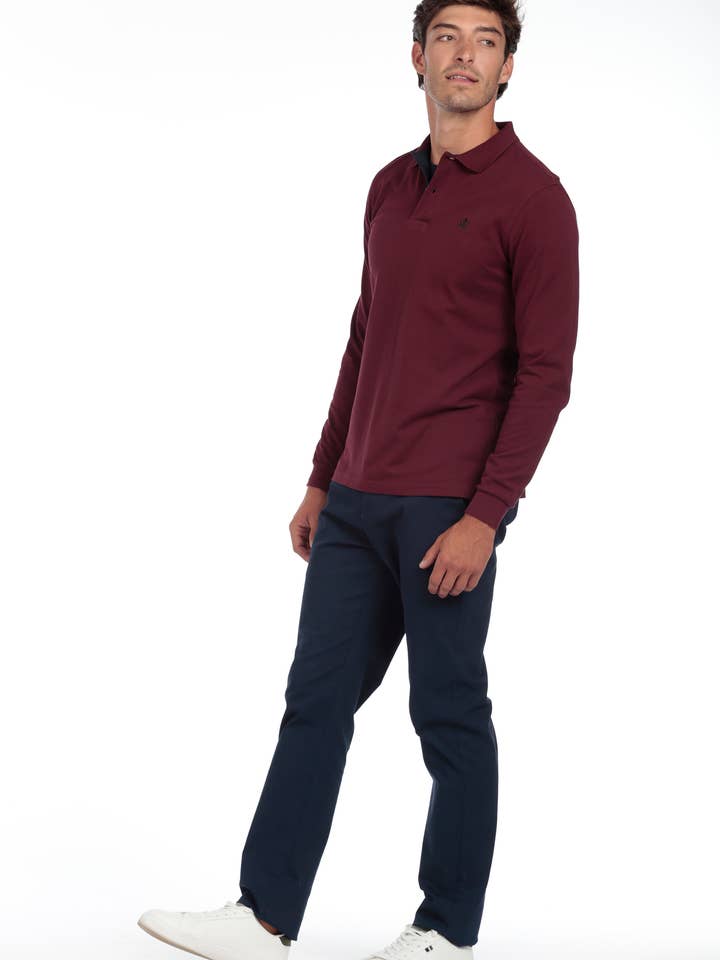 The Time of Bocha - Wholesale Polo - Men's - Men's Basic Polo The Time Of Bocha QI1PPOLO-BURGUNDY3
