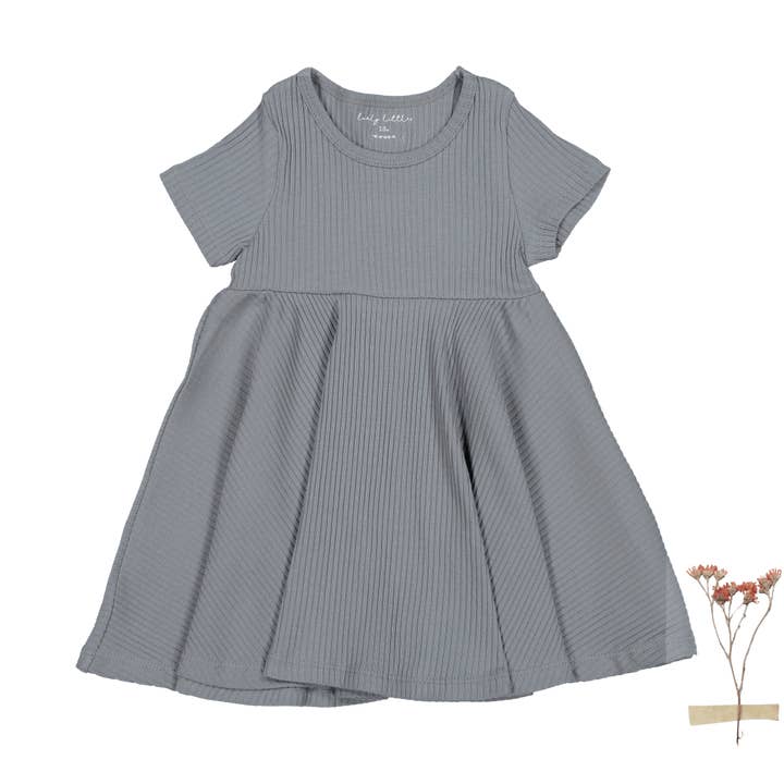 Den Kortärmad Klänning - Slate för wholesale av Lovely Littles