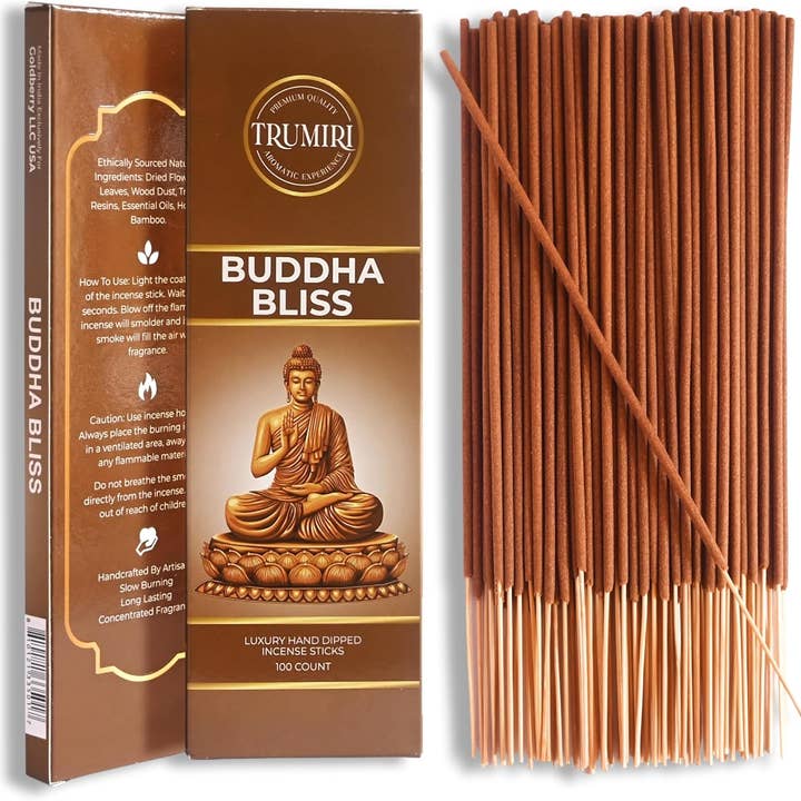 Buddha Bliss Incense Sticks- Pack of 100 Incense Sticks for wholesale by TRUMIRI Incense Candles & Aromatherapy
