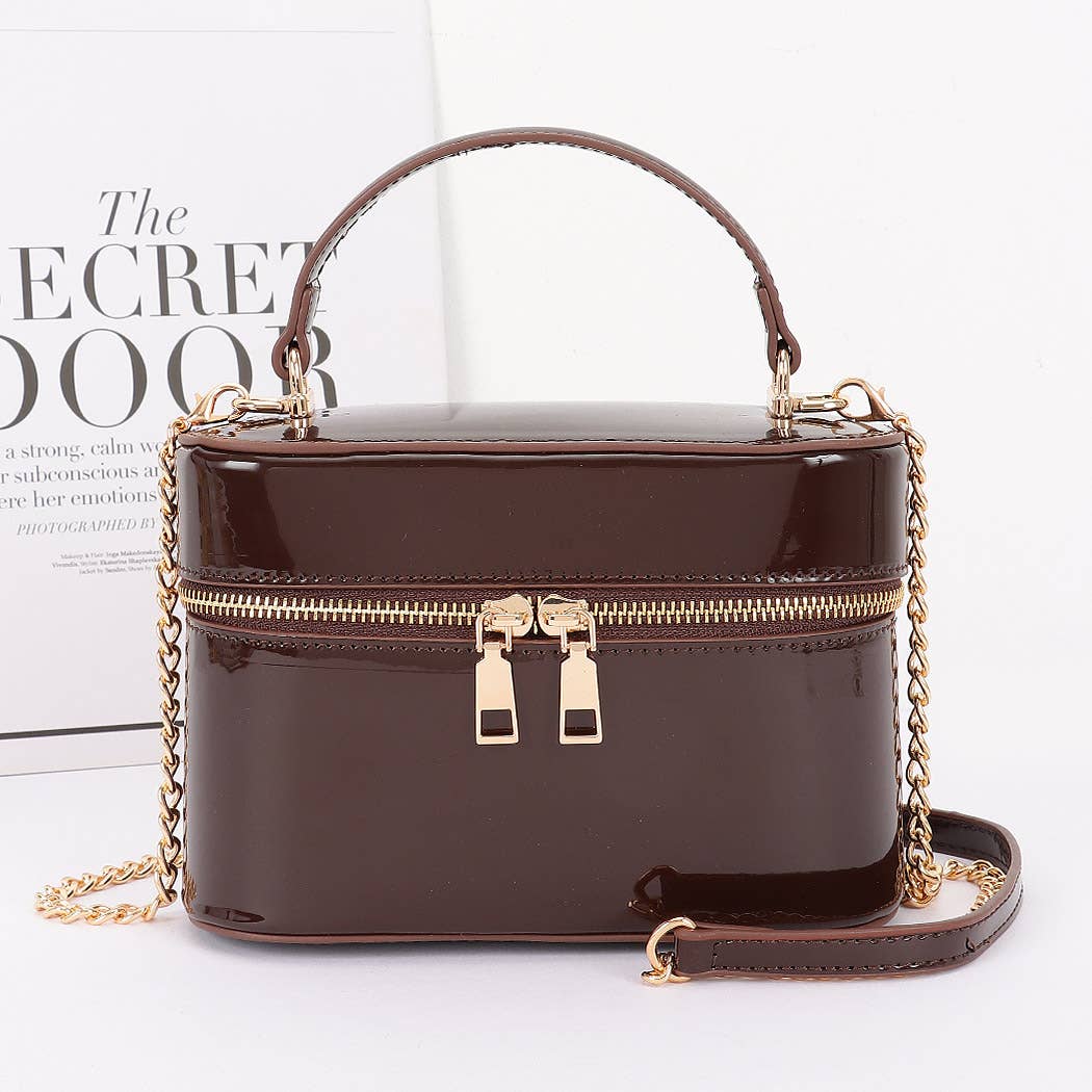 3AM BY H&D ACCESSORIES - Wholesale Makeup/Cosmetic Bag - Enamel Faux Leather Cosmetic Bag0