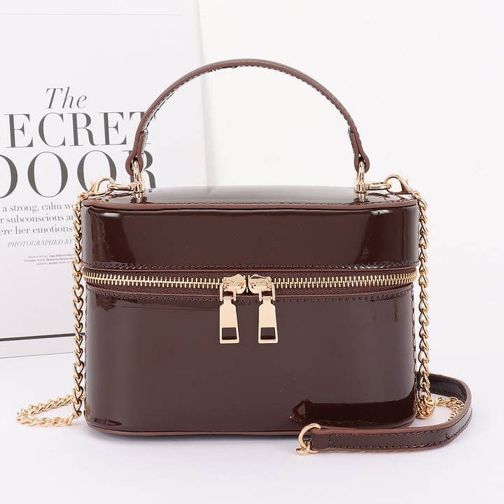 3AM BY H&D ACCESSORIES - Wholesale Makeup/Cosmetic Bag - Enamel Faux Leather Cosmetic Bag