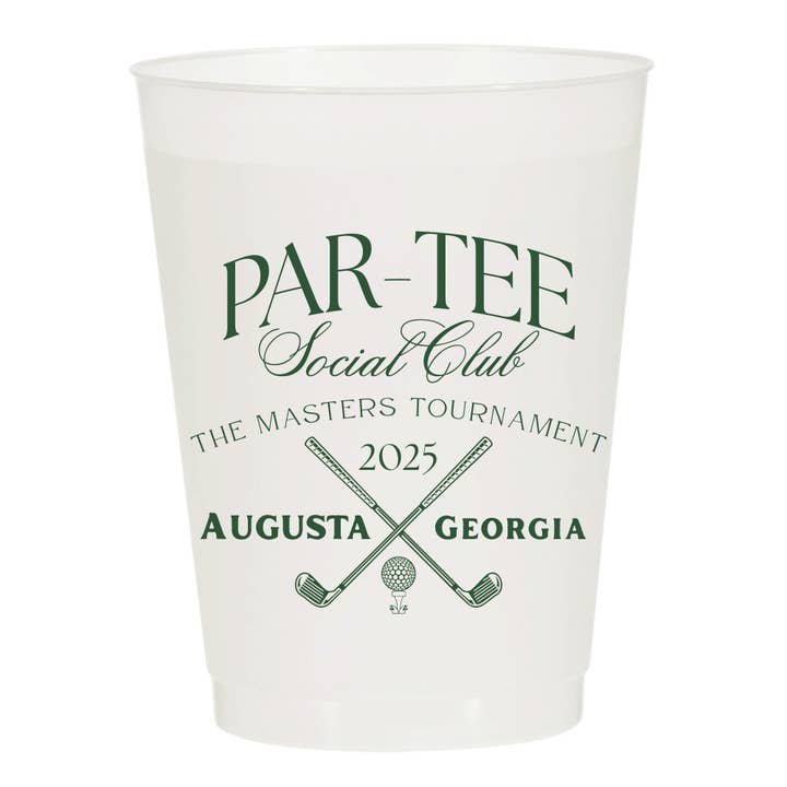 Par-Tee Social Club Frosted Cups - Masters for wholesale by Sip Hip Hooray