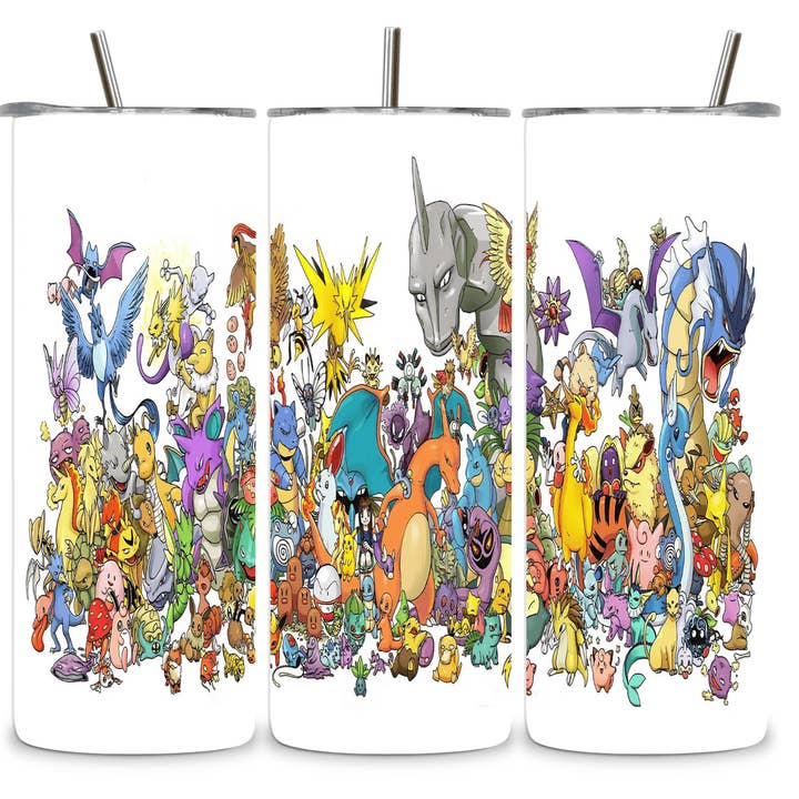 Alpha Printing 20oz Stainless Steel Tumblers-anime in collage for wholesale by Alpha Wholesale