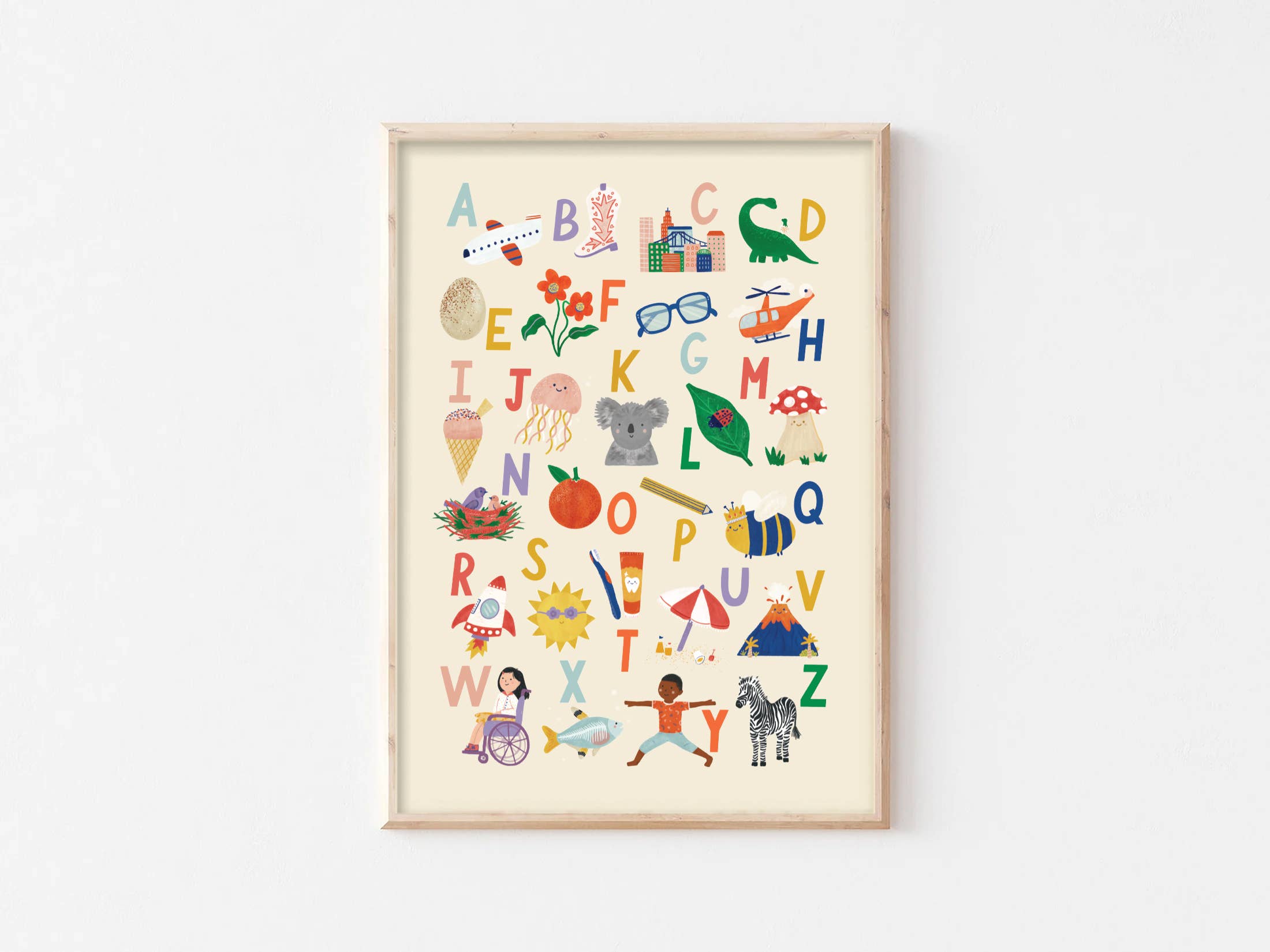 Lauren Sissons Studio – wholesale Art print – Kids & baby – Alphabet Print - Modern Educational Kid's Wall Art