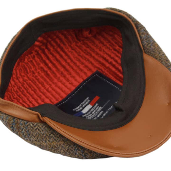Epoch hats - Wholesale Newsboy/Schoolboy Hat - Men's - Berteil Tweed Wool Newsboy Cap with Leather Brim3