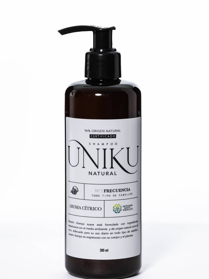 Shampoo Naturale UNIKU con Olio di Cocco e Olio di Argan per la vendita all'ingrosso da parte di Land of Nature