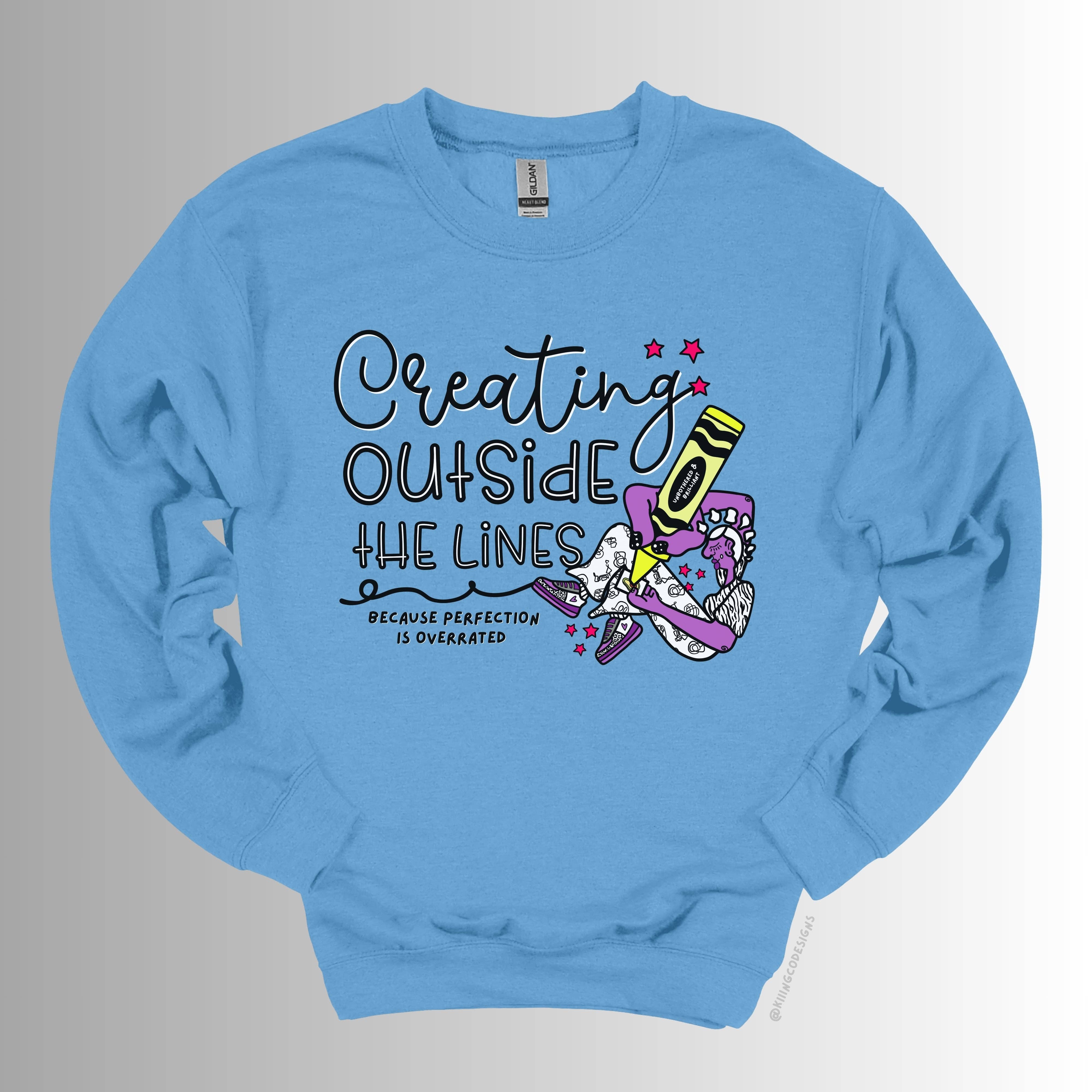 Kiiing & Co. Designs - Wholesale Graphic Sweatshirt - Unisex - Creating Outside The Lines Sweatshirt1