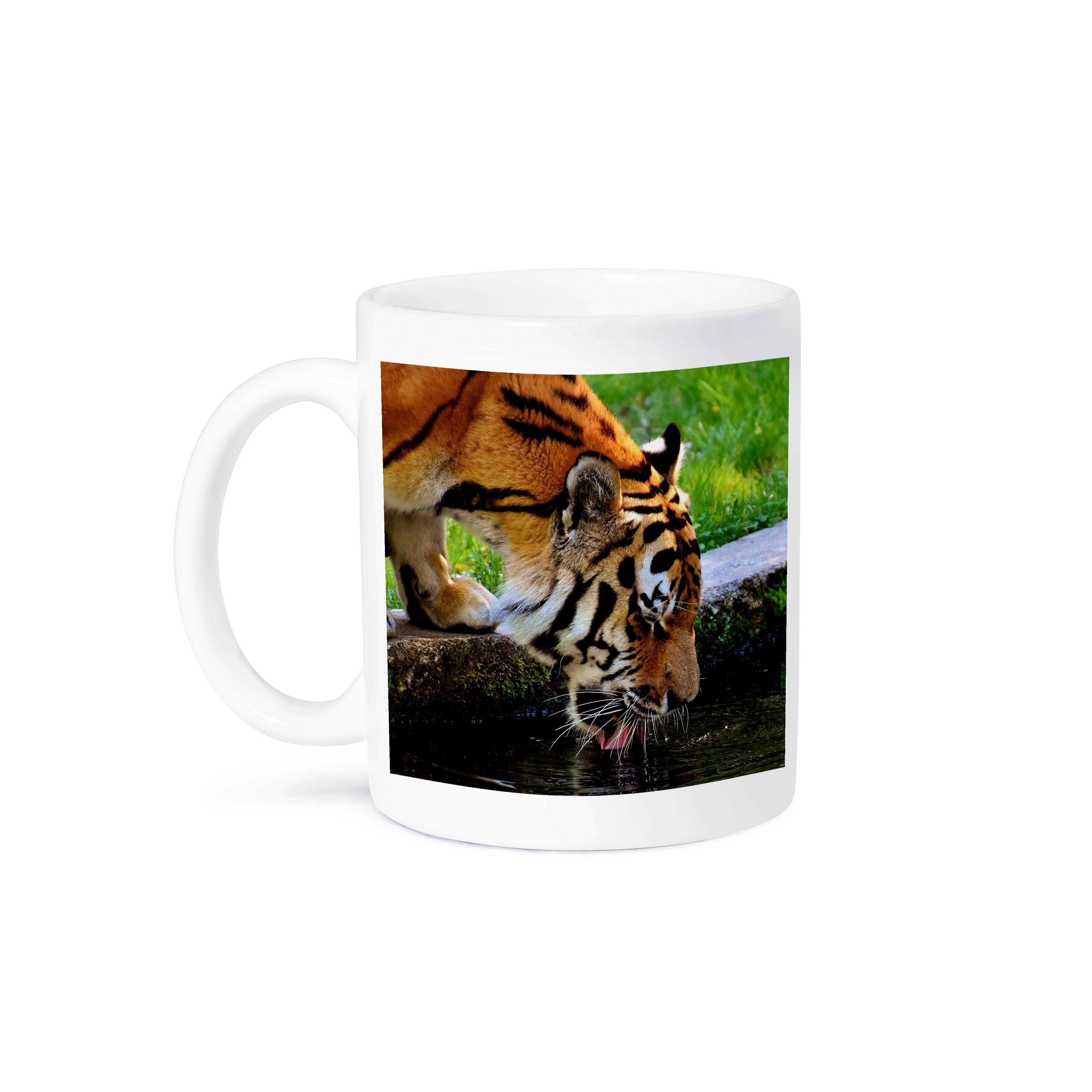 3dRose – wholesale Coffee mug – 3dRose, Powerful Tiger Drinking Water Animal Tigers, Mug8