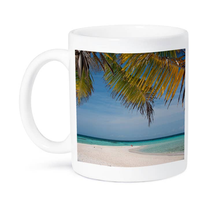 3dRose – Großhandel Kaffeebecher – 3dRose, Belize. Goff Caye Barriereriff-Insel, Palmen und weißer Sandstrand., Tasse8