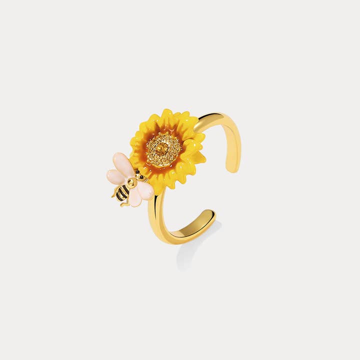 Verdivine – wholesale Cocktail/statement ring – Sunflower Ring2