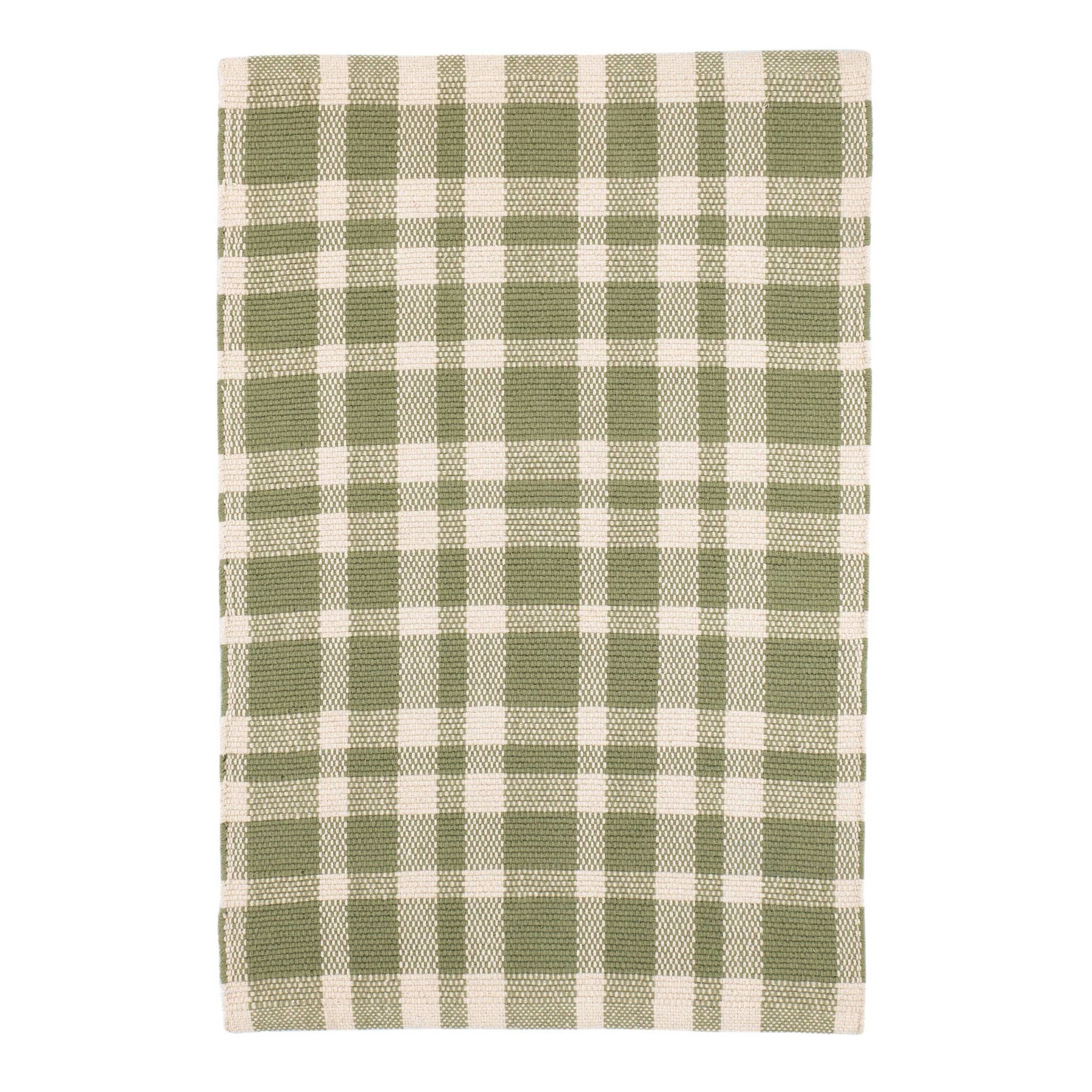 Annie Selke - Wholesale Area Rug - Tattersall Handwoven Cotton Rug | Sage0