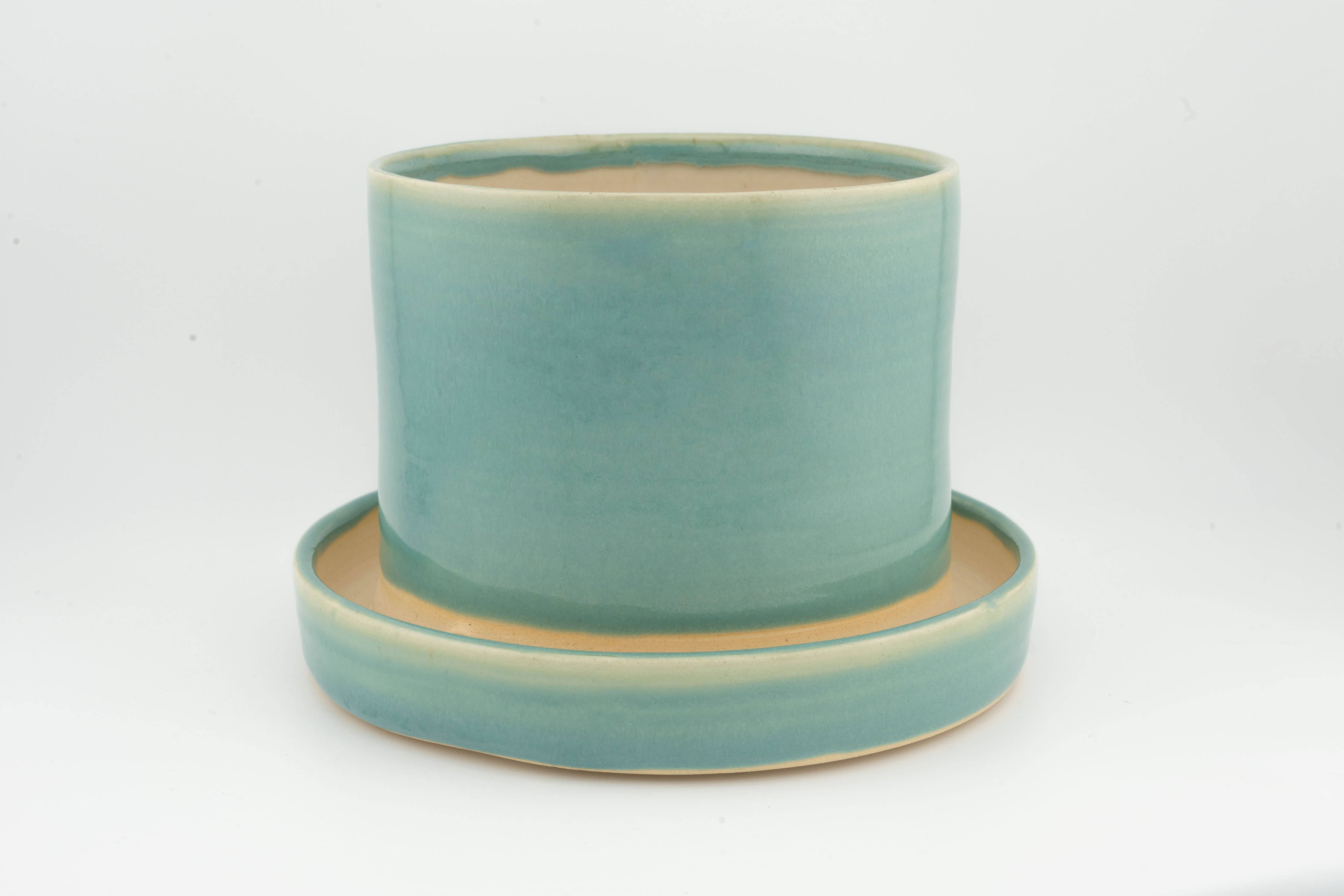 Swan City Ceramics - Wholesale Plant Pot - 4" x 4" Planter attached base drainage, Handmade Ceramic10