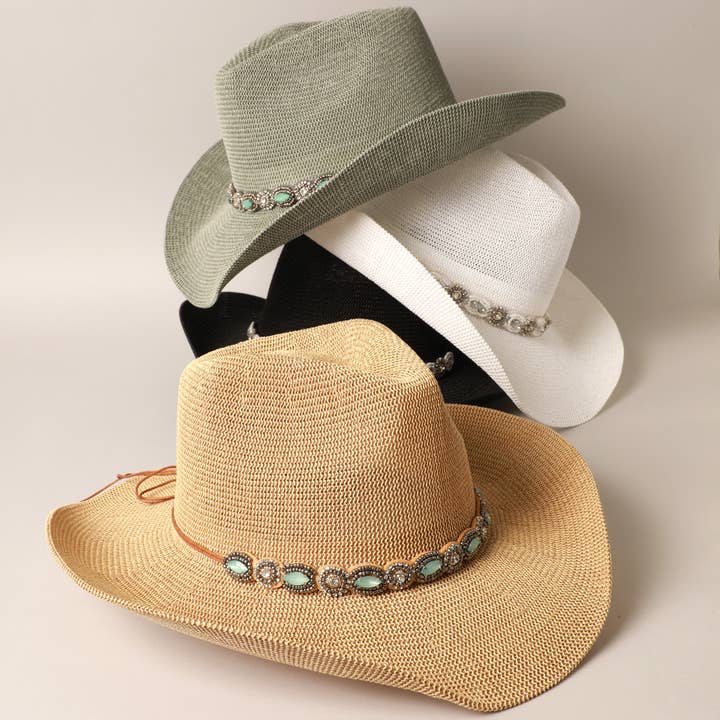 Fashion City – Engroshandel Cowboyhat - Dame – Durango Cowboy Hat med Jeweled Bælte