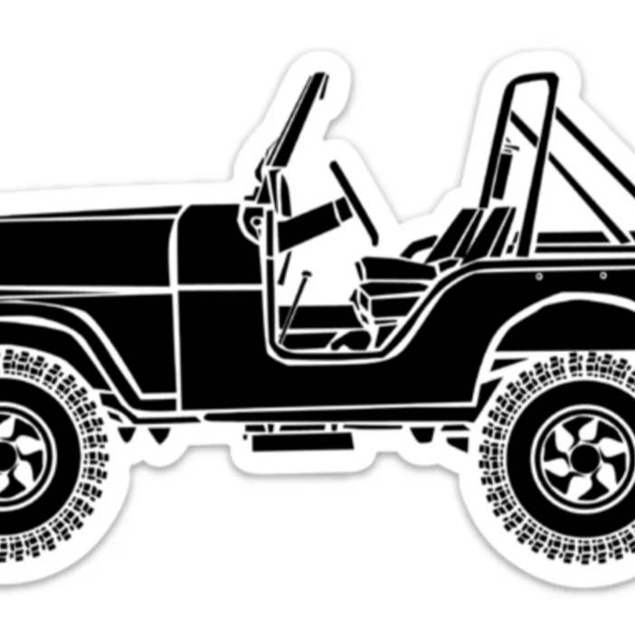 Illustration d'autocollants en vinyle pour SUV vintage pour la vente par Bellavance Ink