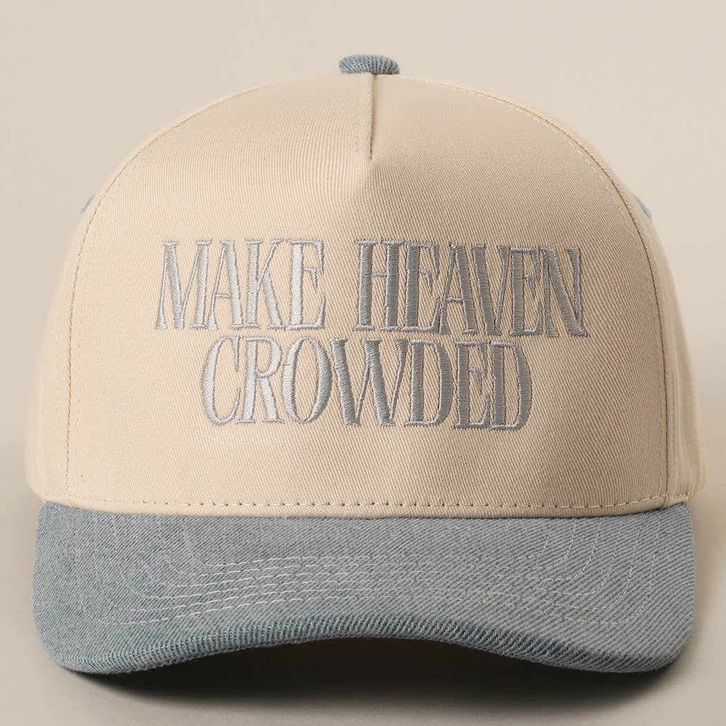 Fashion City - Vente Casquette de baseball – femme - Casquette de baseball brodée "MAKE HEAVEN CROWDED"2