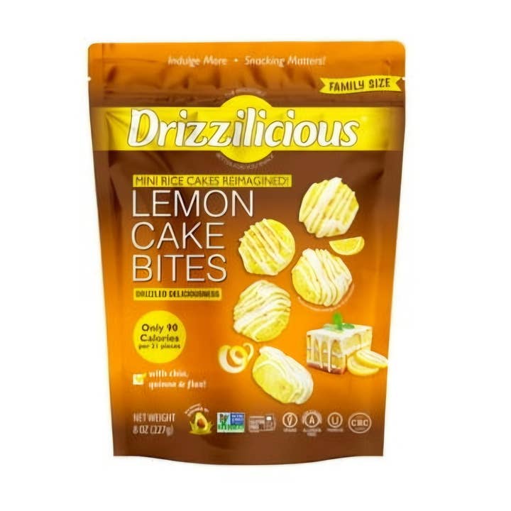 Drizzilicious Lemon Cake Mini Rice Cakes – 2 Pack (8oz Bags) for wholesale by Majestic Wholesale