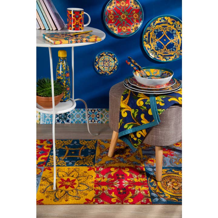 Bergamaschi & Vimercati S.p.a. - Wholesale Runner Rug - Trinacria Polyester & Cotton Floor Runner Multicolor7