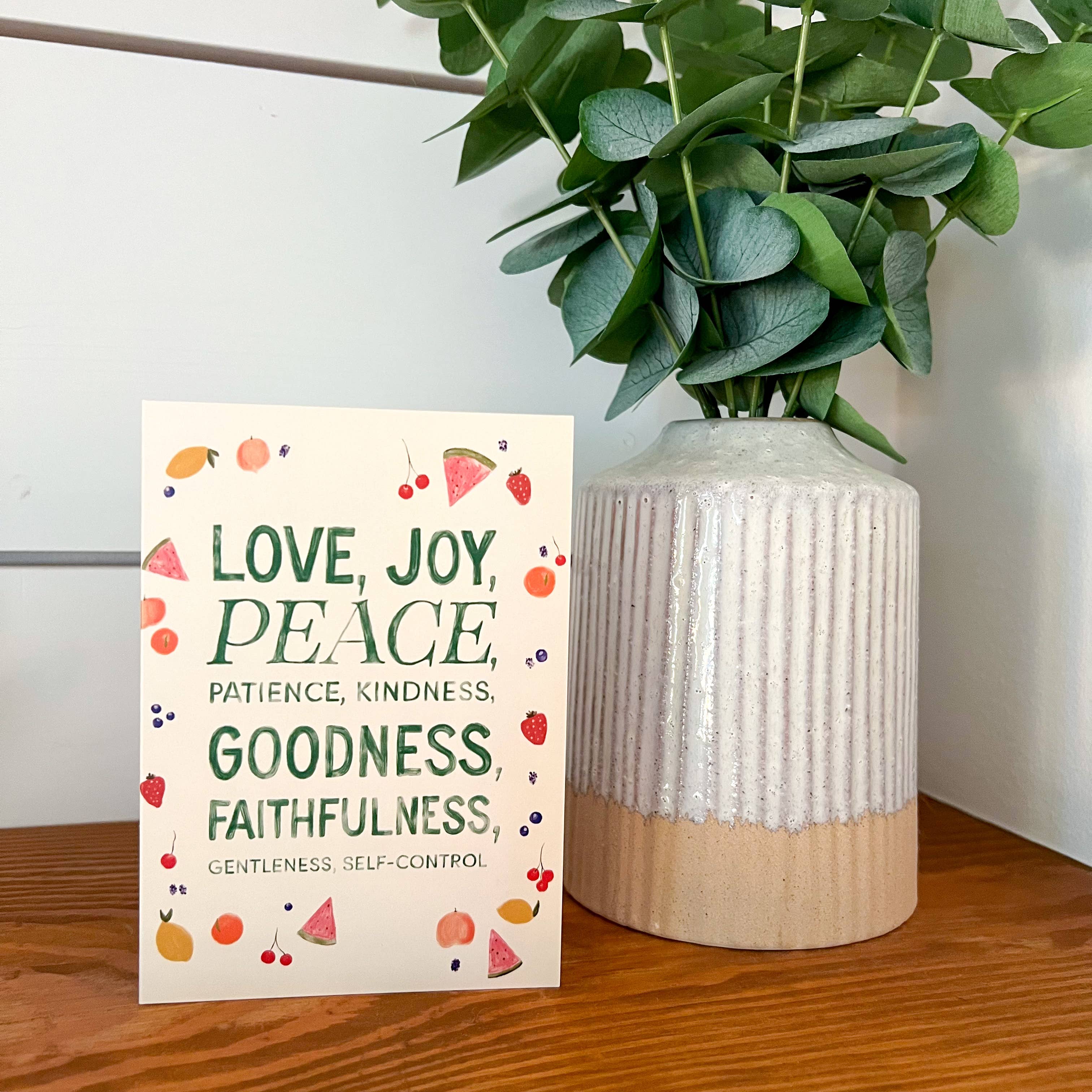 swaygirls - Wholesale Gewone wenskaart - Christelijke wenskaartenset | Fruit of the Spirit kaart10