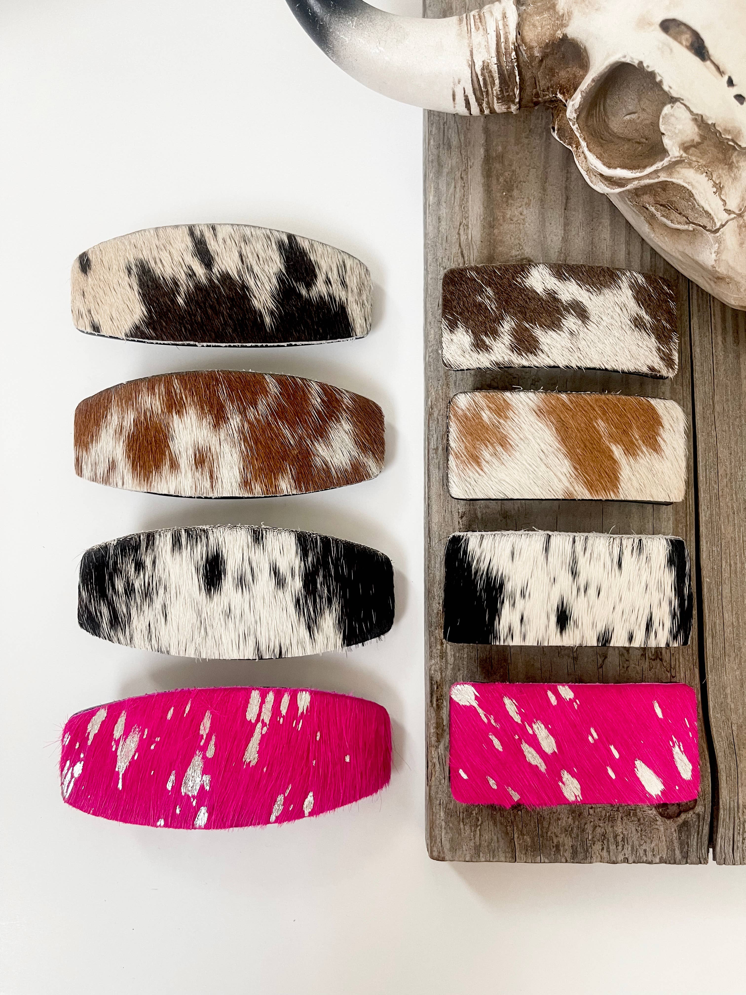 Boho Ranch Shop - Wholesale Barrette - Women's - Western Hair On Cowhide Hair Clip Barrette1