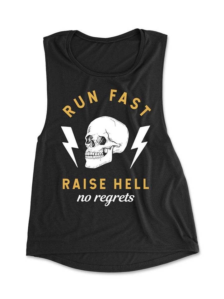 Corra rápido. Levante o inferno. Tanque por atacado de Sarah Marie Running Co