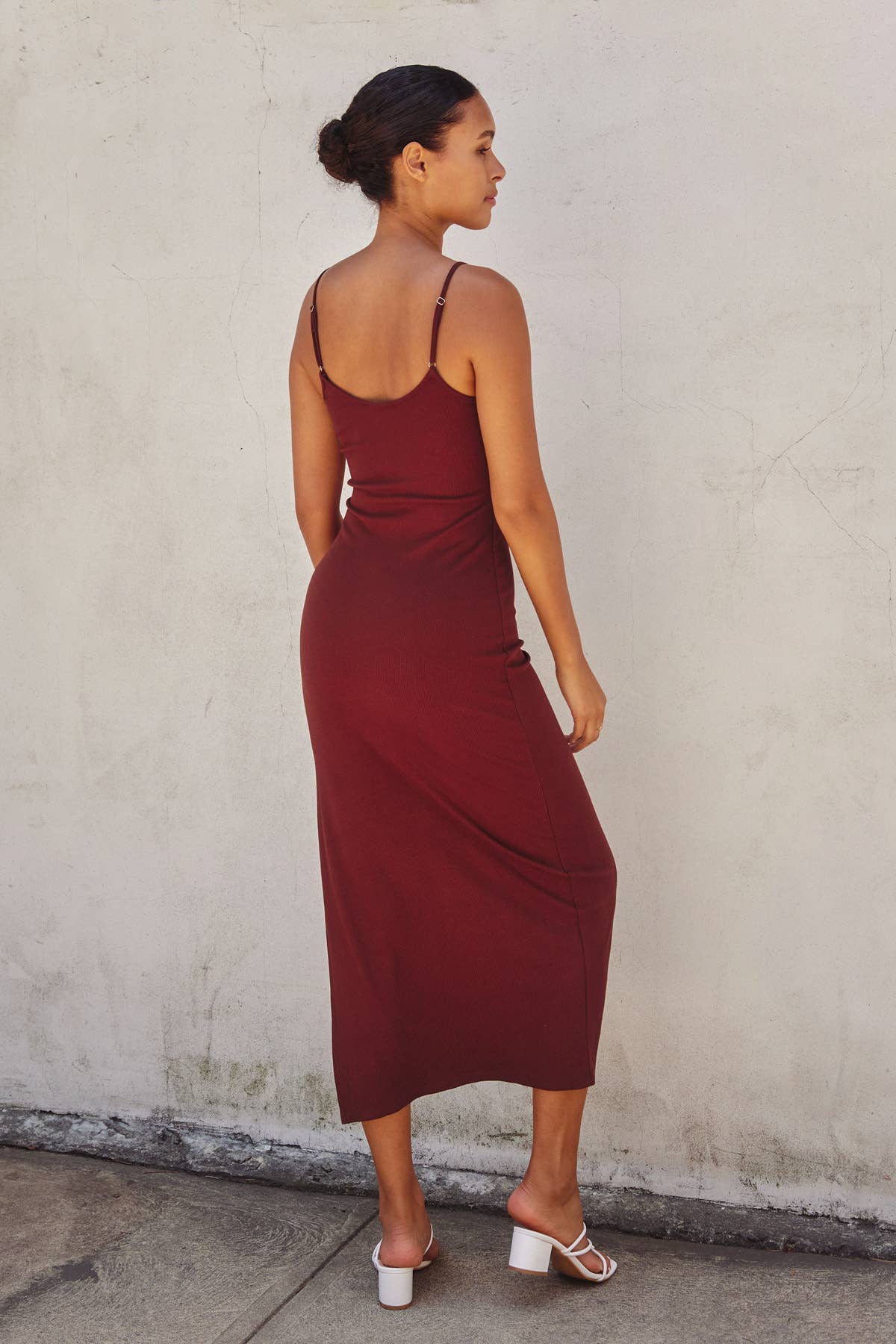 Dress Forum - Vente Robe – femme - Robe longue moulante en tricot côtelé (1)41