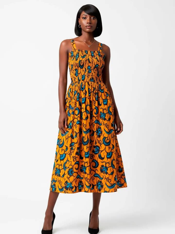 Personalized Long Hand Crafted Wax Fabric Cotton V Neck for wholesale by SUESES