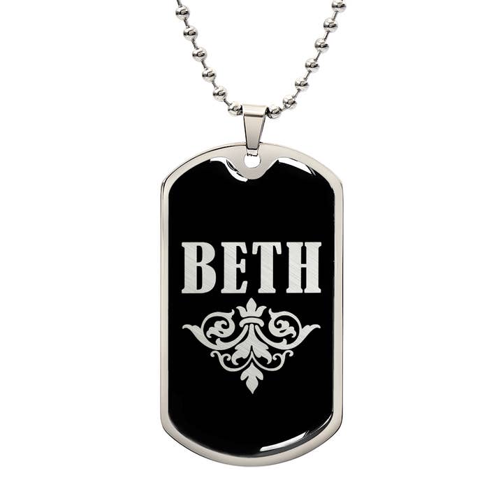 Beth v02a - Luxury Dog Tag Necklace for wholesale by Unique Gifts Store