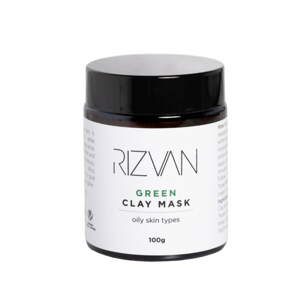 Rizvan - Wholesale Skincare face mask - Green Clay Face Mask for Oily Skin Types 100g