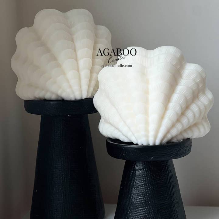 Agaboo Candle - Wholesale Novelty Candle - Large Ocean Shell Candle 4.5x5.5in - Shells - Shaped11