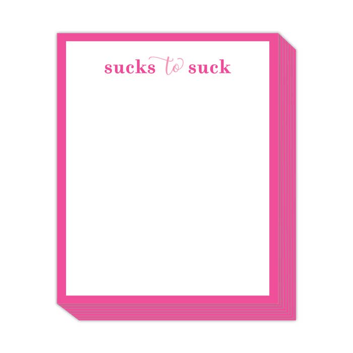 RosanneBeck Collections - Vente Blocs-notes - Tampon de pile Sucks To Suck