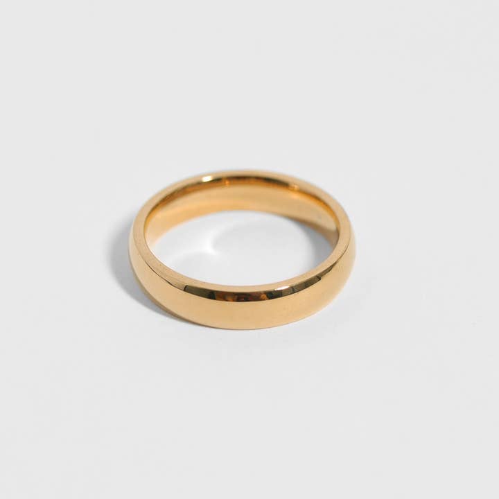 WJW - Wholesale Band/Stacked Ring - Stainless Steel Blank Gold Ring